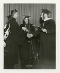 Graduate Shakes Hands with Frasch, 1964