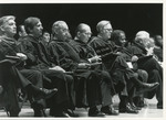 Faculty and staff at Graduation, 1985