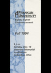 Fall 1994 Commencement by Franklin University