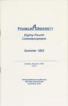 Summer 1993 Commencement by Franklin University