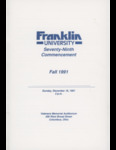 Fall 1991 Commencement by Franklin University
