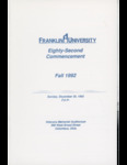 Fall 1992 Commencement by Franklin University