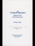 Winter 1993 Commencement by Franklin University