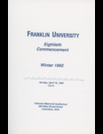Winter 1992 Commencement by Franklin University