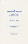 Summer 1992 Commencement