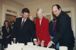 Cutting Cake at Dedication, 1996 by Franklin University